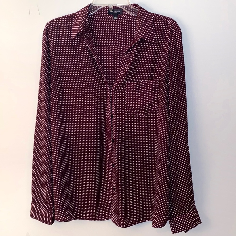 The Limited Utility Blouse, SZ L, Brown